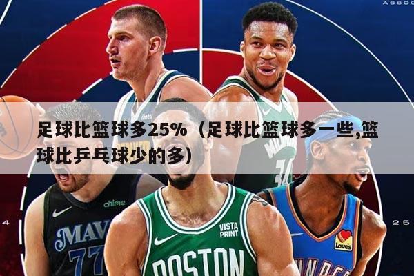 足球比篮球多25%（足球比篮球多一些,篮球比乒乓球少的多）
